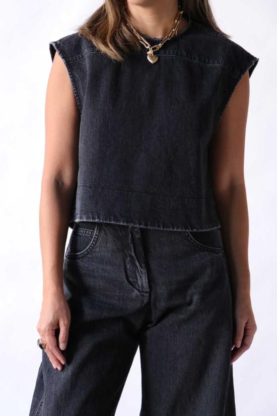  레이첼 코미 민소매 티셔츠 올라  블랙 - RACHEL COMEY