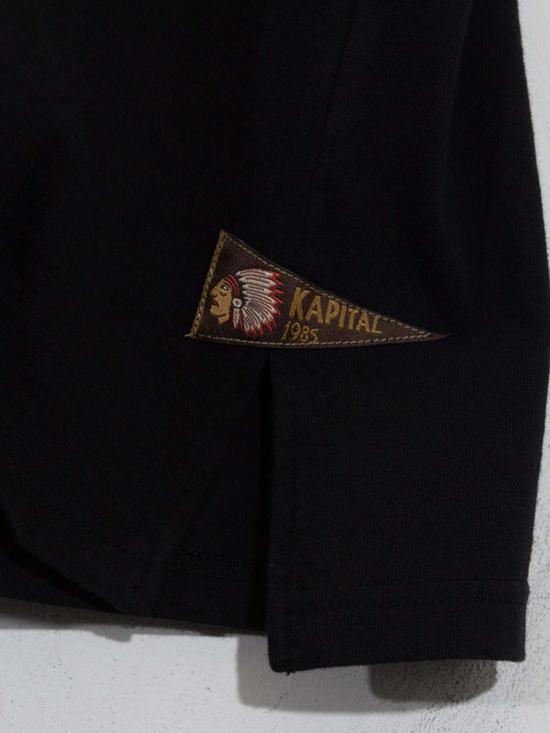  캐피탈 반팔 티셔츠 캐피털 저지 페넌트 T 3 플래그 티 - KAPITAL