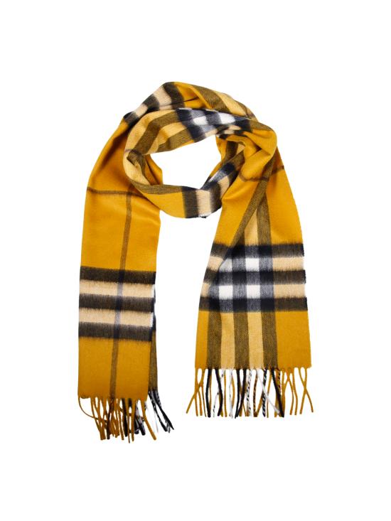 26SS 버버리 체크 캐시미어 스카프 8112714 C1245 TEAK YELLOW - BURBERRY