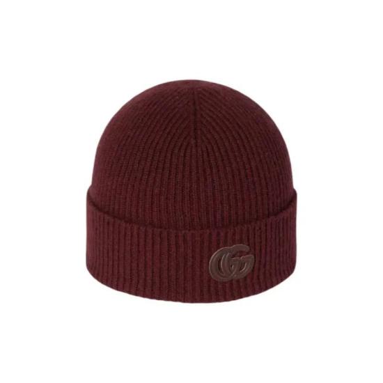  구찌 캐시미어 패치 비니 834190 3GAC0 6100 BORDEAUX DOM - GUCCI