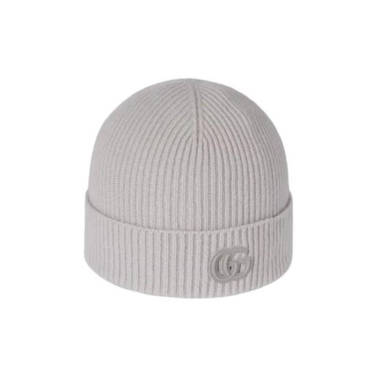  구찌 캐시미어 패치 비니 834190 3GAC0 1200 LIGHT GREY DOM - GUCCI
