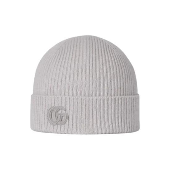  구찌 캐시미어 패치 비니 834190 3GAC0 1200 LIGHT GREY DOM