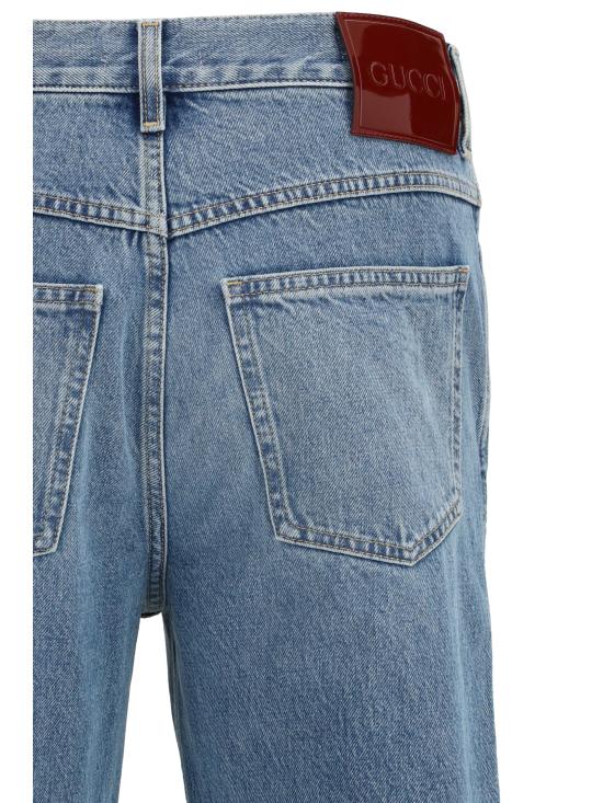 26SS 구찌 슬림 핏 코튼 데님 팬츠 844629XDDD2 4009 LIGHT BLUE - GUCCI