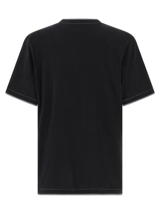 26SS 브루넬로 쿠치넬리 레이어링 코튼 저지 크루넥 티셔츠 M0B137451GCCB75 - BRUNELLO CUCINELLI