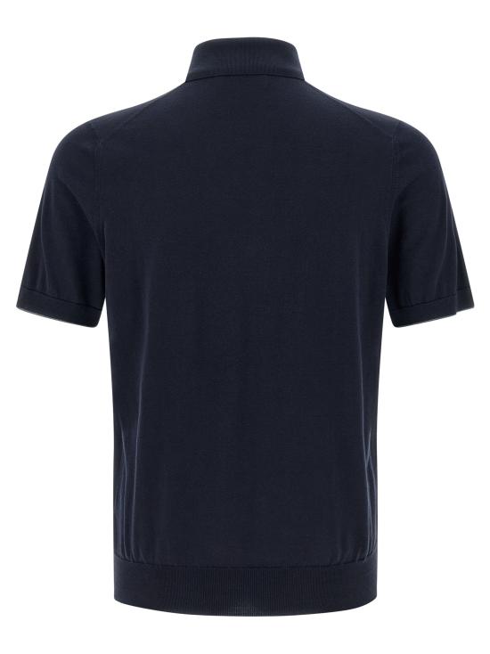 26SS 브루넬로 쿠치넬리 로고 경량 코튼 니트 폴로 셔츠 M29800195CW425 - BRUNELLO CUCINELLI