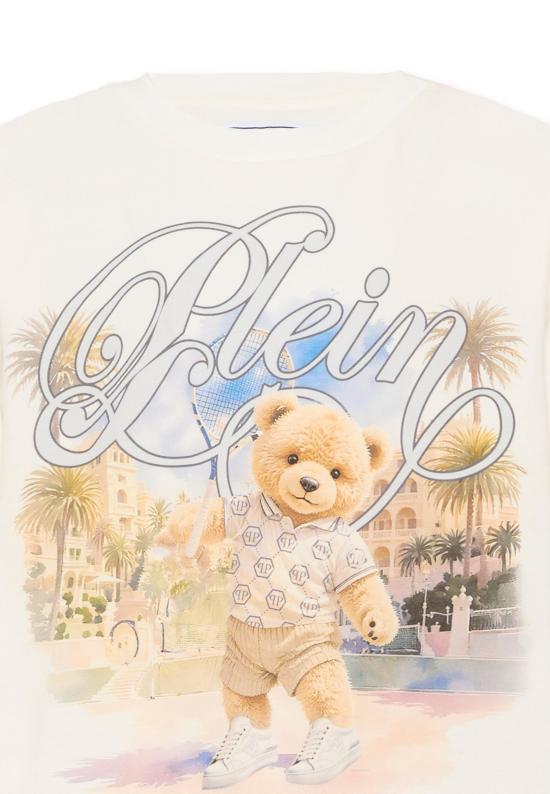 26SS [키즈] 필립 플레인 티셔츠 S6PHJBTH062 002 IVORY - PHILIPP PLEIN