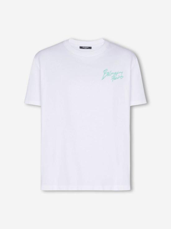 26SS 발망 긴팔 셔츠 GH1EG000BD40 GXFBLANC VERT PALE WHITE