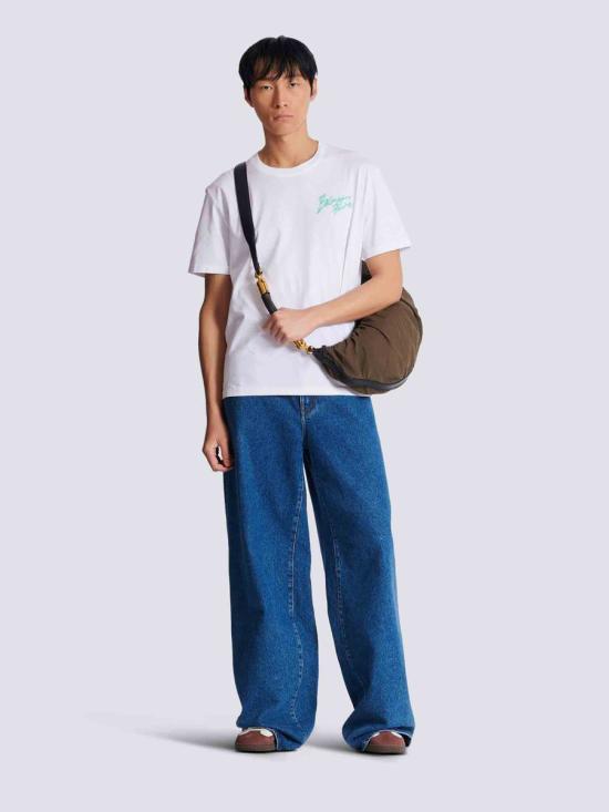 26SS 발망 긴팔 셔츠 GH1EG000BD40 GXFBLANC VERT PALE WHITE - BALMAIN