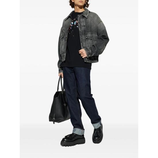 26SS 알렉산더 맥퀸 반팔 티셔츠 857144 QTAEF 0555 BLACK - ALEXANDER MCQUEEN