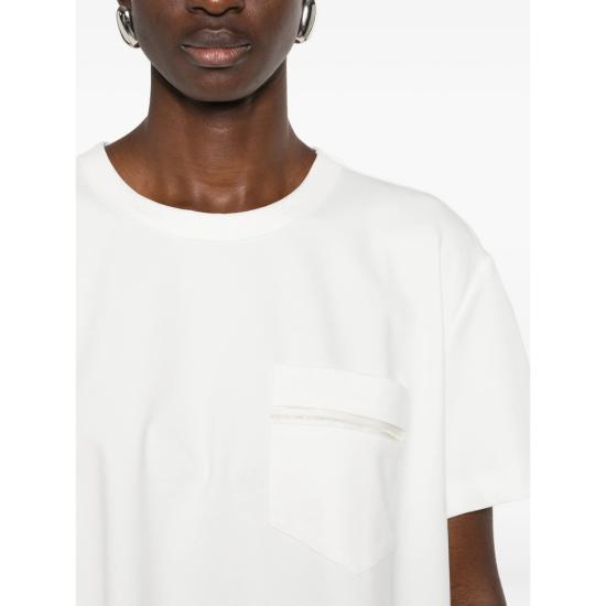 26SS 파비아나 필리피 반팔 티셔츠 JED266F155 L772 0142 WHITE - FABIANA FILIPPI