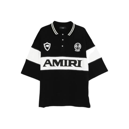 26SS 아미리 폴로 티셔츠 AMTOJR1003 BLACK BLACK WHITE