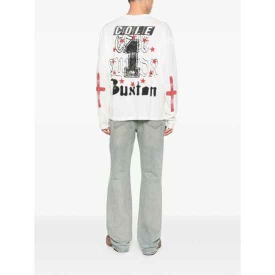 25FW 콜 북스톤 긴팔 티셔츠 MLST330 101 WHITE - COLE BUXTON