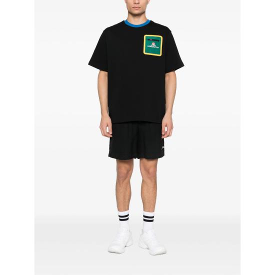 25FW 카사블랑카 반팔 티셔츠 JTS 043 01 BLACK - CASABLANCA