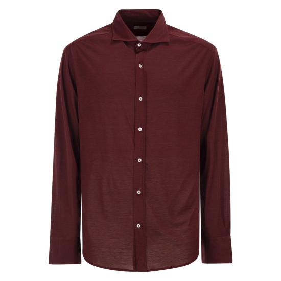 26SS 브루넬로 쿠치넬리 긴팔 셔츠 MR8326686 BORDEAUX