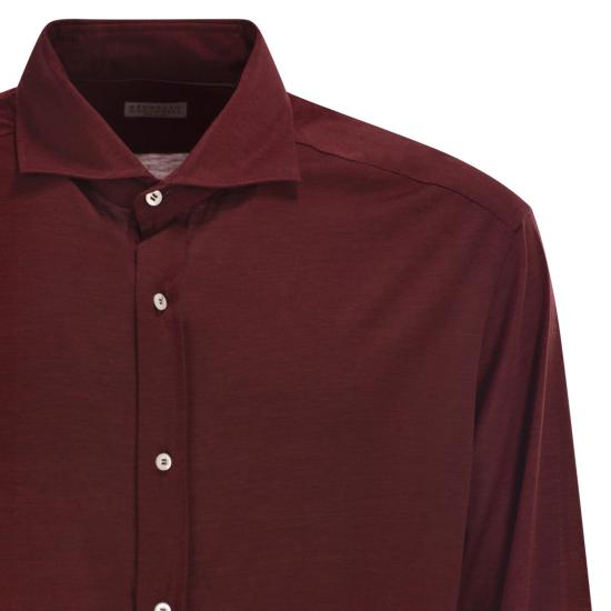 26SS 브루넬로 쿠치넬리 긴팔 셔츠 MR8326686 BORDEAUX - BRUNELLO CUCINELLI