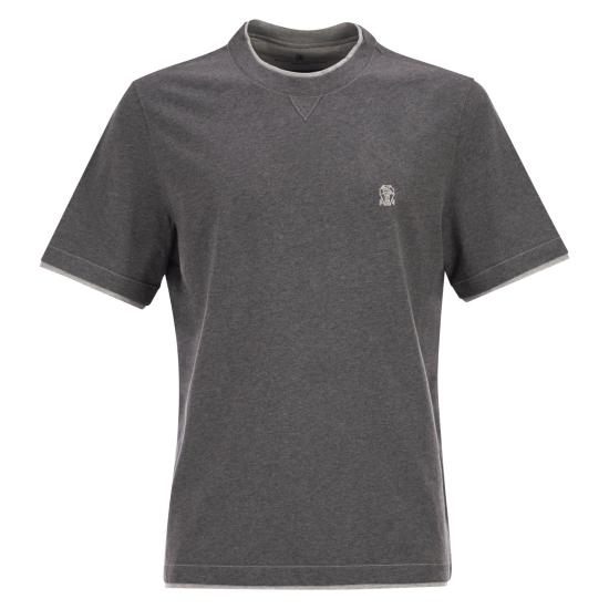 26SS 브루넬로 쿠치넬리 반팔 티셔츠 M0B137451G GREY