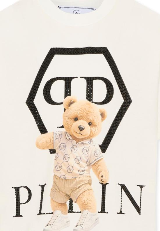 26SS [키즈] 필립 플레인 티셔츠 S6PHJGTH202 002 WHITE - PHILIPP PLEIN