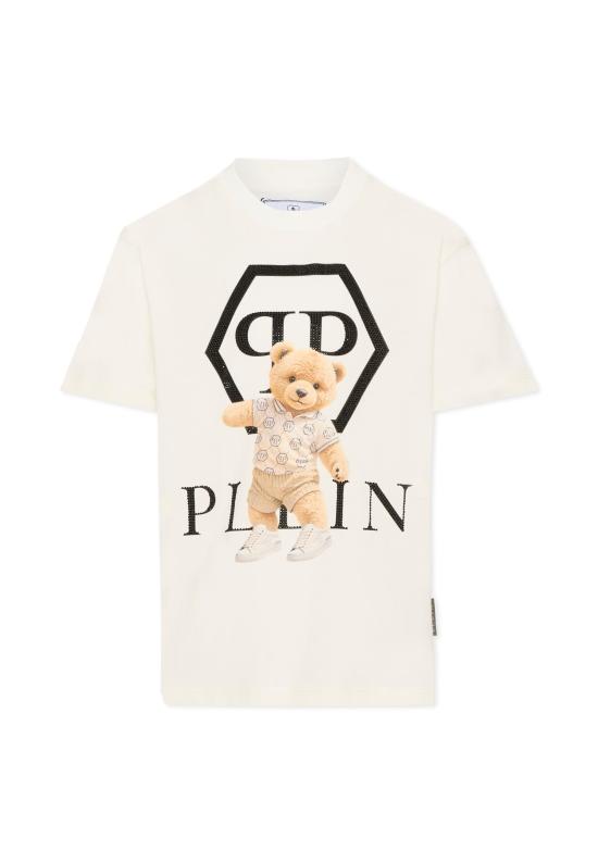 26SS [키즈] 필립 플레인 티셔츠 S6PHJGTH202 002 WHITE