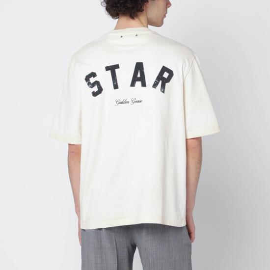 26SS 골든구스 반팔 티셔츠 GUP01873P002418 White - GOLDEN GOOSE