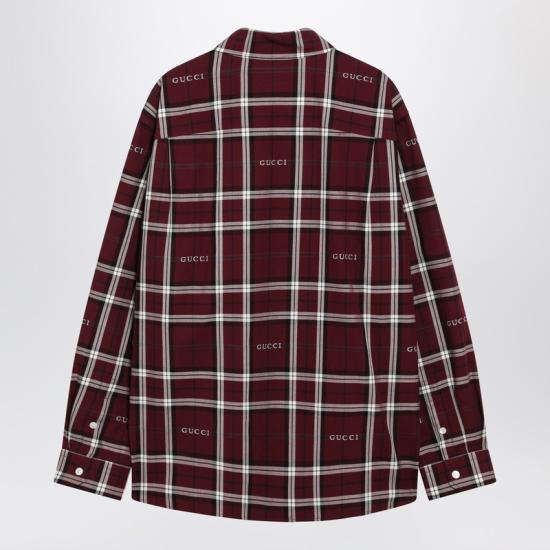 26SS 구찌 긴팔 셔츠 852895ZAUAC Burgundy - GUCCI