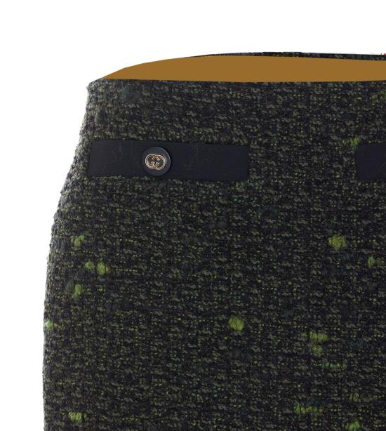 26SS 구찌 미디 스커트 853017 ZAUCL3005 Green - GUCCI