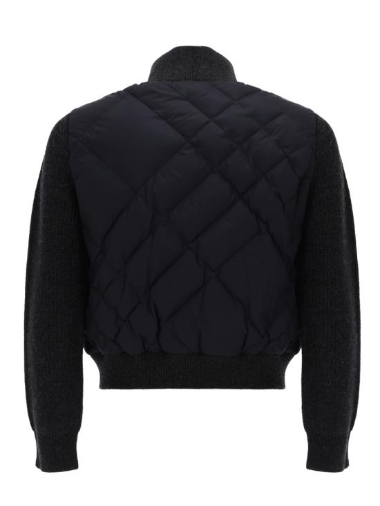 26SS 버버리 체크 스티치 나일론 앤 울 자켓 8118255 A1189 BLACK - BURBERRY