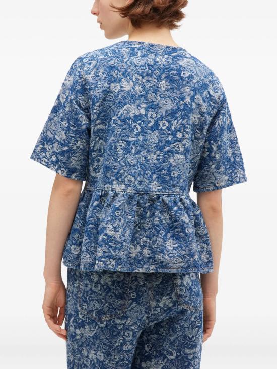 25FW 가니 블라우스 J1909 566 Blue - GANNI