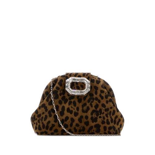 25FW 아미나 무아디 토트백 CAMELIAMICRO LEOPARD Marrone