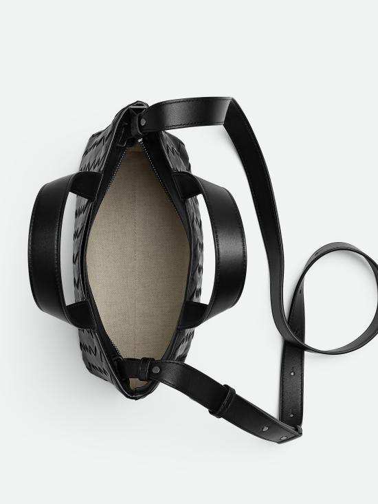 26SS 보테가베네타 인트레치아토 지퍼 토트백 855504V2HL1 1089 Black - BOTTEGA VENETA
