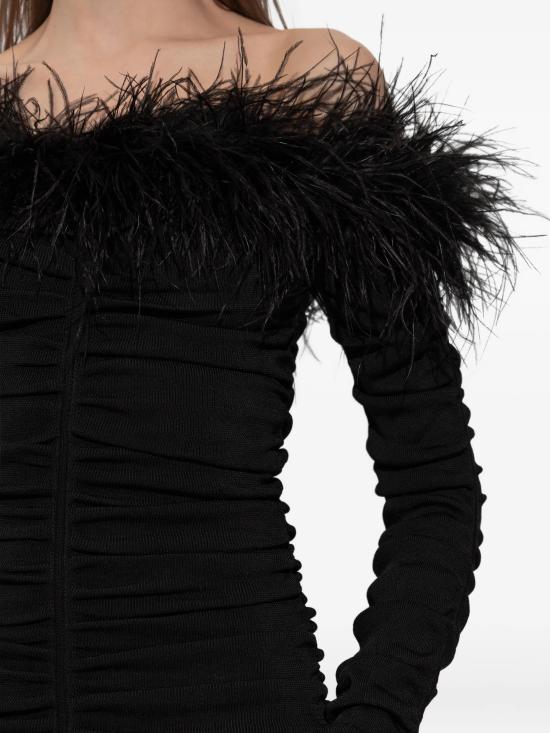 26SS 셀프 포트레이트 미디 원피스 RS26011SB BLACK Black - SELF PORTRAIT