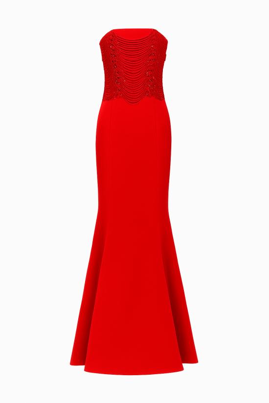 25FW 아멘쿠튀르 미디 원피스 ACW25507W25057 400 Red