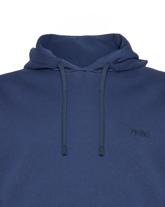 25FW 에르메네질도제냐 긴팔 티셔츠 N6MH02030 422 Blue - ERMENEGILDO ZEGNA