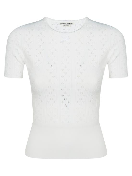 26SS JW앤더슨 반팔 티셔츠 KW1477YN0309 002 BIANCO