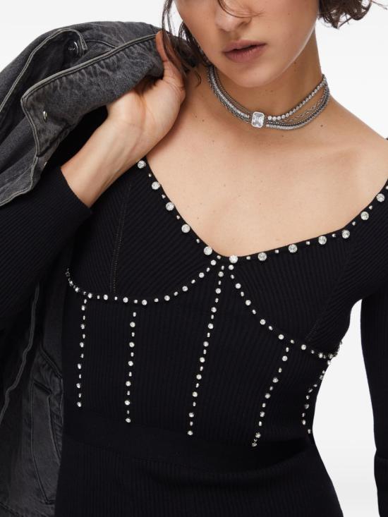 26SS 리우조 미디 원피스 PA6018 MS99EC3912 Nero embrodery - LIU JO