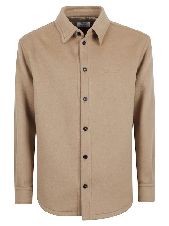 25FW 오프화이트 셔츠 OMES01CF25FA B001 6262 DOE BROWN