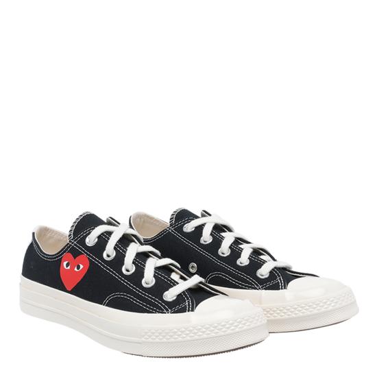 26SS 꼼데가르송 플레이 X 컨버스 스니커즈 K128W Black - COMME DES GARCONS PLAY CONVERSE