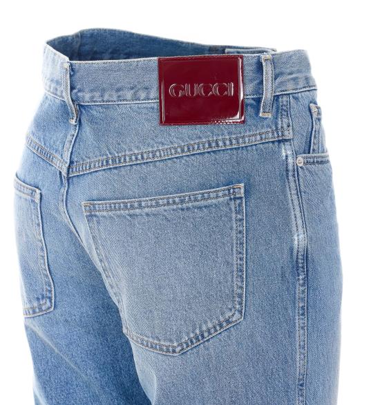 26SS 구찌 스트레이트 팬츠 844629 XDDD24009 Blue - GUCCI