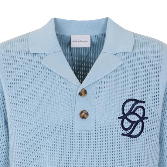 26SS 드롤드무슈 폴로 티셔츠 PO171 CO207LBE Blue - DROLE DE MONSIEUR