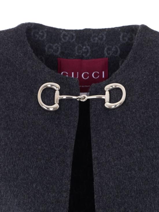 26SS 구찌 홀스빗 실크 울 케이프 852796 ZAQW01179 - GUCCI