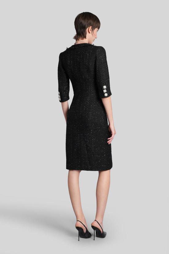 25FW 코스타렐로스 미디 원피스 428415 PF2549 Black - COSTARELLOS