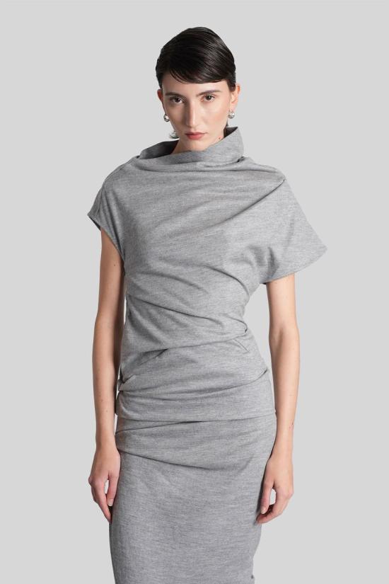 25FW 엔타이어 스튜디오 반팔 티셔츠 429877 ESW W25 8023 GREY