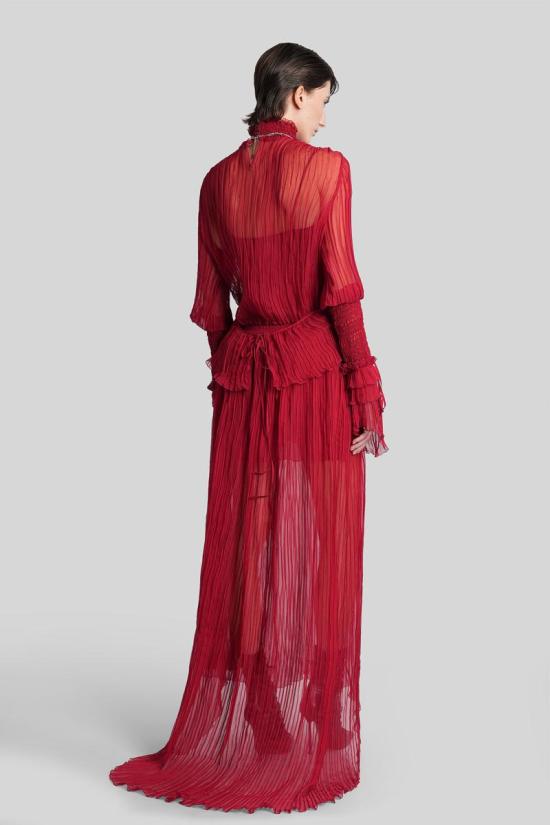 25FW 블루마린 롱 원피스 429090 4A327A RED - BLUMARINE