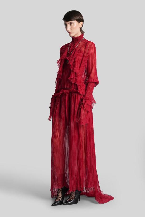 25FW 블루마린 롱 원피스 429090 4A327A RED - BLUMARINE