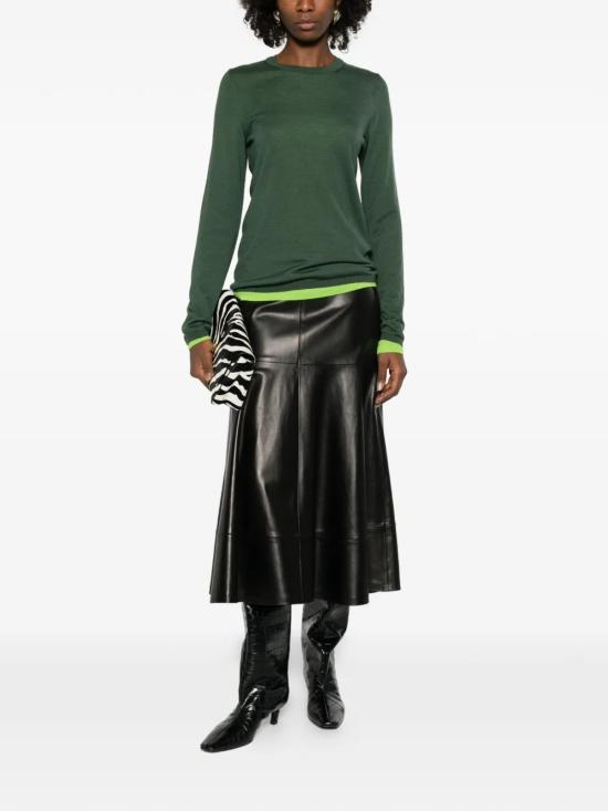26SS 가브리엘라허스트 긴팔 티셔츠 3269011A003EFL Green - GABRIELA HEARST