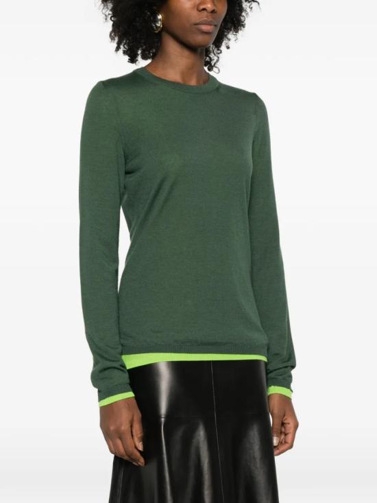 26SS 가브리엘라허스트 긴팔 티셔츠 3269011A003EFL Green - GABRIELA HEARST