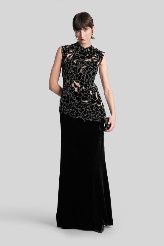 25FW 코스타렐로스 롱 원피스 432428 FW2556 Black - COSTARELLOS