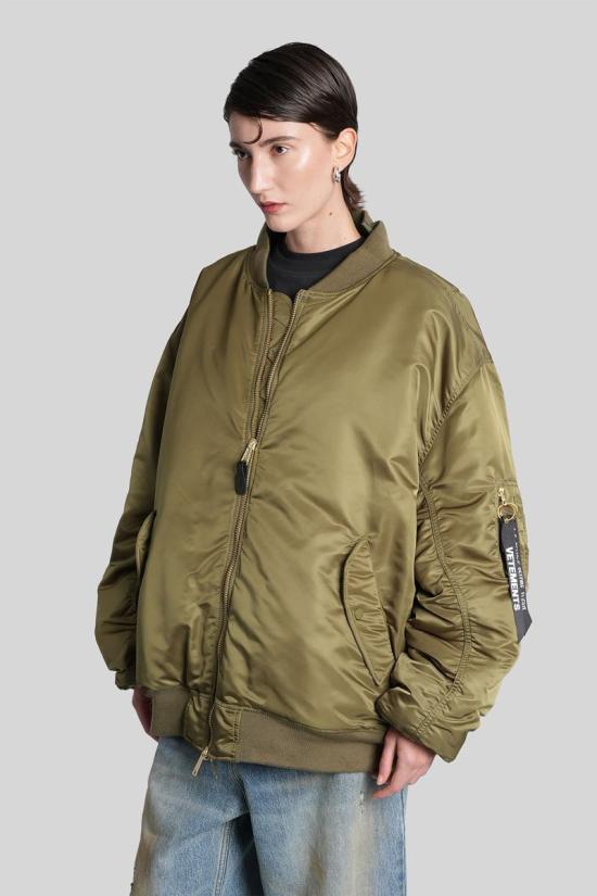25FW 베트멍 봄버 자켓 430910 UH76BO450GO1307 GREEN - VETEMENTS