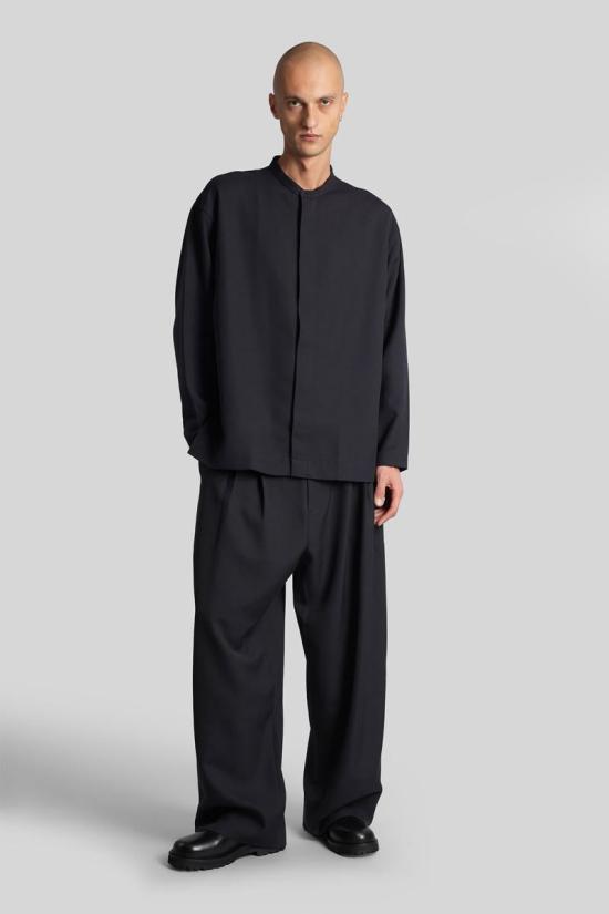 25FW 스튜디오 니콜슨 긴팔 셔츠 430197 5063478056226 Black - STUDIO NICHOLSON