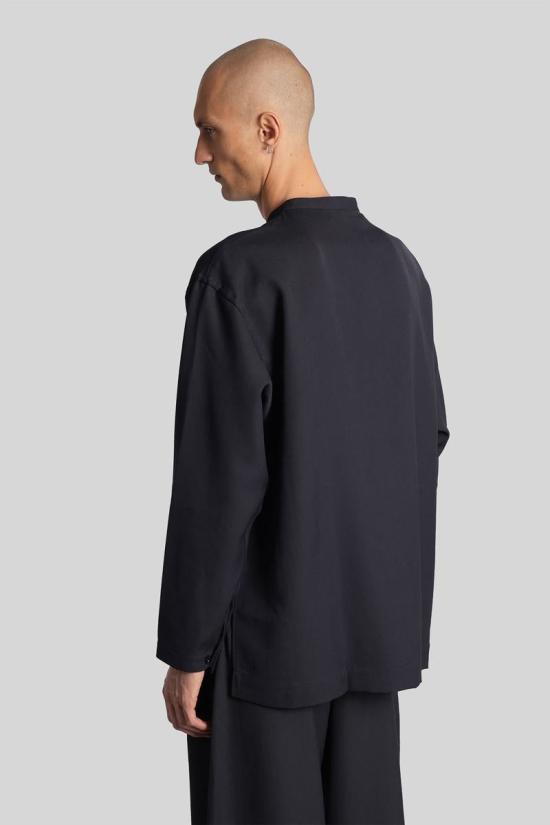 25FW 스튜디오 니콜슨 긴팔 셔츠 430197 5063478056226 Black - STUDIO NICHOLSON