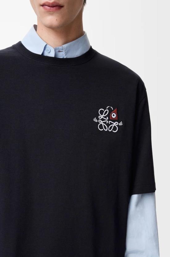 26SS 로에베 반팔 티셔츠 H526Y22XD35110 NAVY BLUE DOM - LOEWE